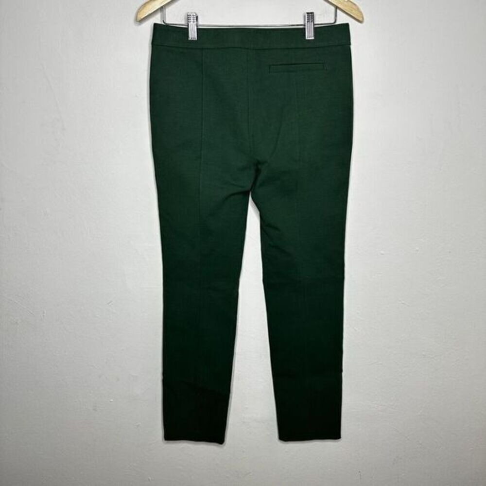 Tory Burch Dark Green Trouser Pants Sz 4 Skinny Fit Mid Rise Work Wear - Picture 8 of 14